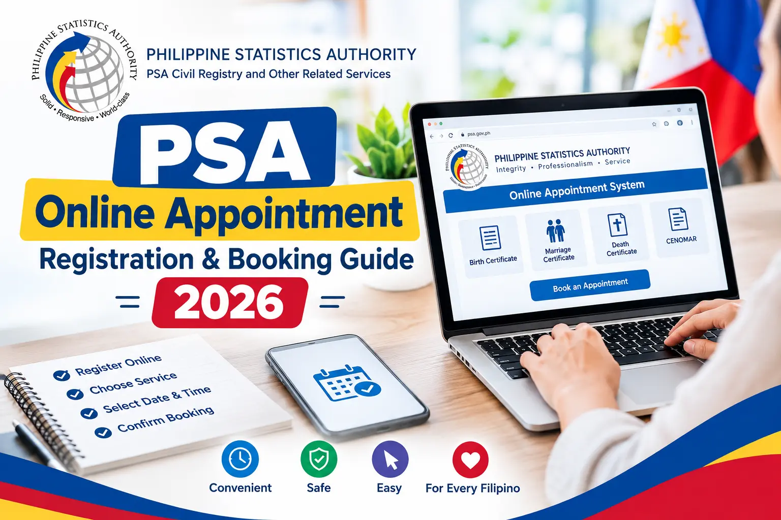 PSA online appointment registration and booking guide 2026